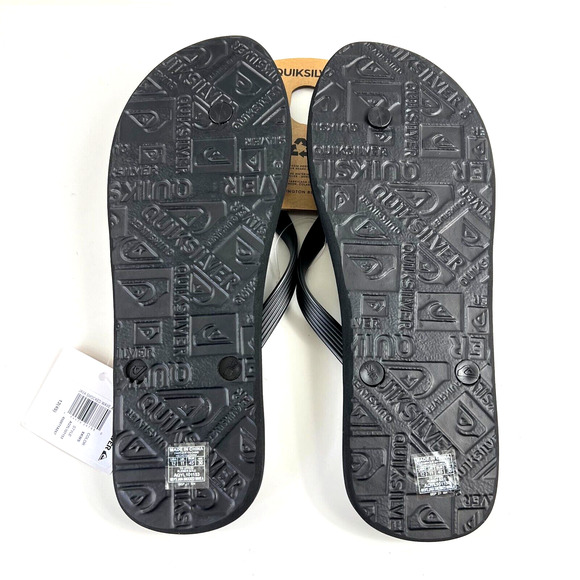 Quiksilver Men Java Slash Logo Flip-Flops Size 12 Blue Sandals New with Tags - Picture 6 of 12